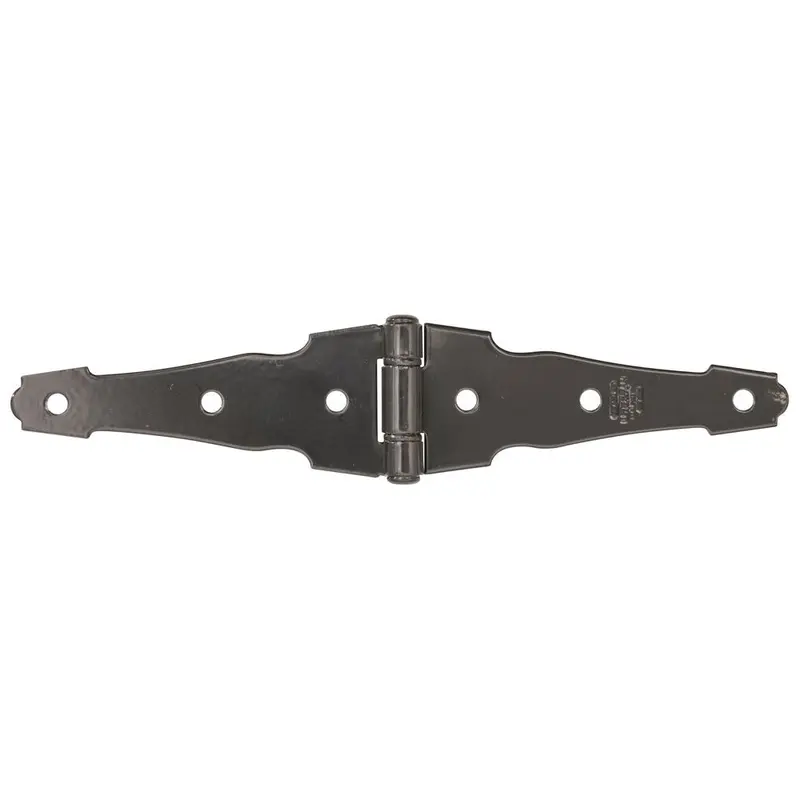 6" Black Ornamental Heavy Duty Strap Hinge