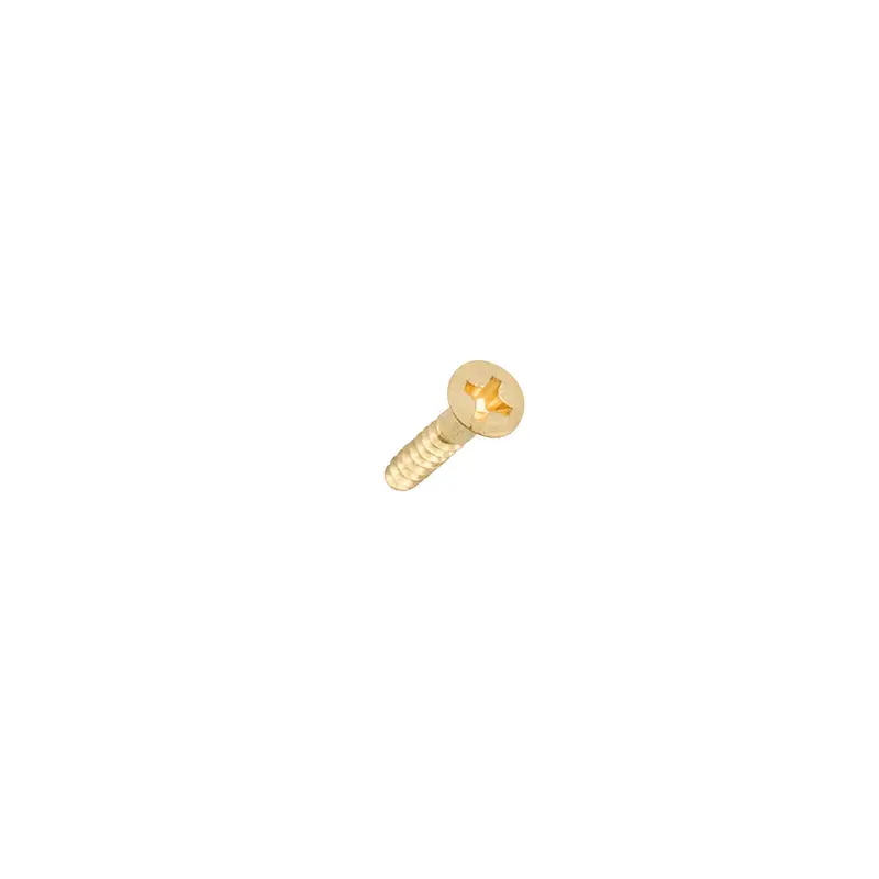 Brass Flat Head Philips Screws, 100 Pack#6 / 3/8"