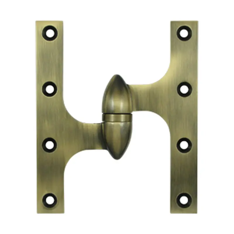 Olive Knuckle Door Hinge, 6" x 5"Antique Brass / Left Hand