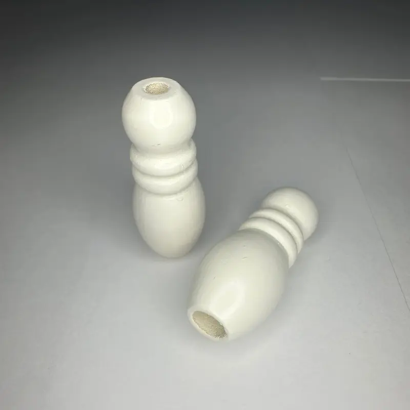 1-3/4" Wood Cord Pull Tassels (25/bag)White