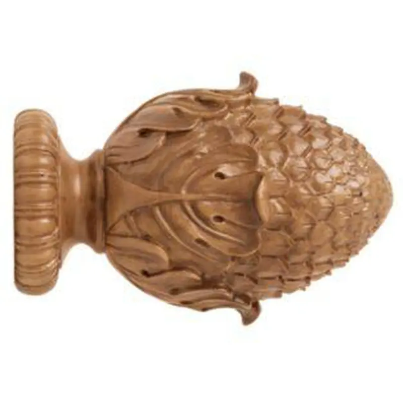 2" Wood Trends Oakleaf Cone Finial - 820 - Estate Oak