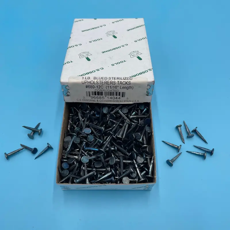 C.S. Osborne Blued Sterilized Corrugated Upholstery Tacks - 11/16" 1lb/box