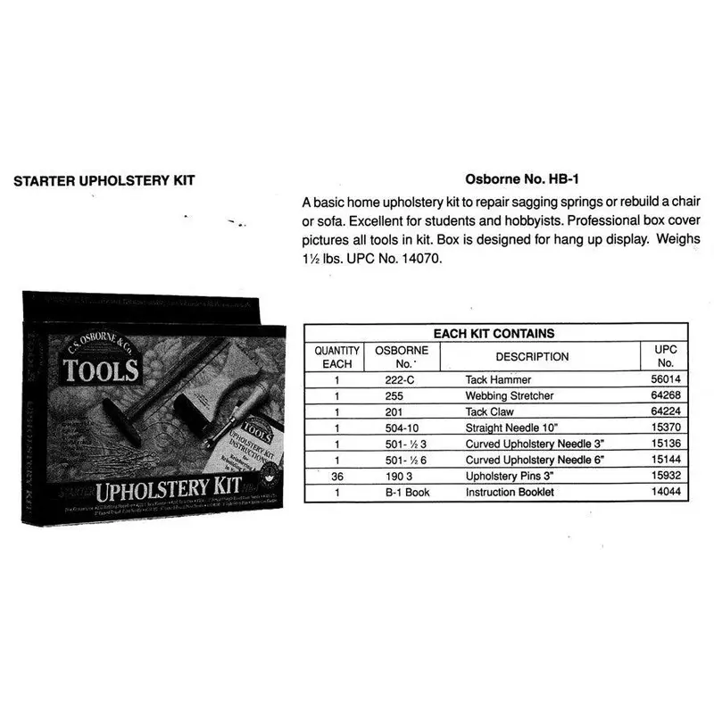 C.S. Osborne Starter Upholstery Kit