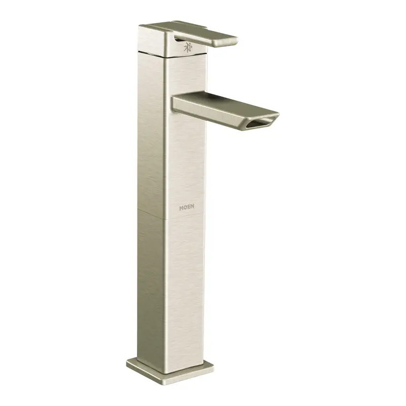 90 Degree Chrome one-handle low arc vessel bathroom faucetChrome