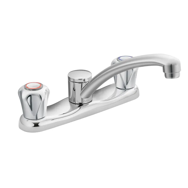 Chateau Chrome two-handle low arc kitchen faucetChrome