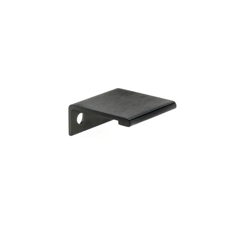 1 in. (25 mm) Brushed Black Contemporary Drawer Edge Pull0.0096 / each