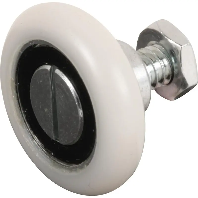 1-1/8 in. White, Nylon, Ball Bearing Drawer Rollers (2-pack)0.12 / each