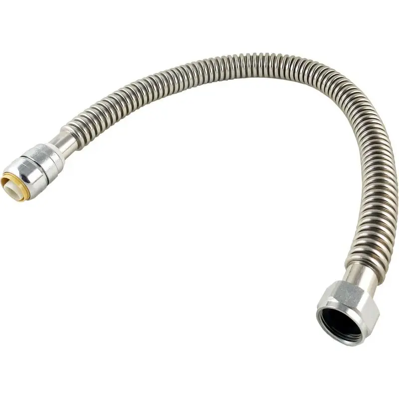 1 in. Push-to-Connect x 1 in. FIP x 24 in. Corrugated Stainless Steel Water Softener Connector0.65 / each