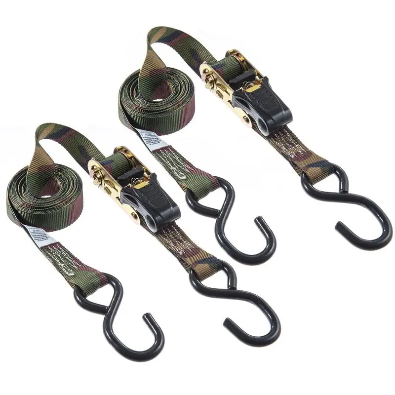 12 ft. x 1 in. x 1500 lbs. Camo Ratchet Tie-Down (2-Pack)