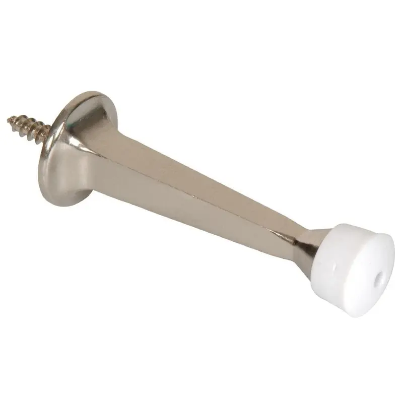 3 in. Satin Nickel Square Rigid Door Stop (5-Pack)0.9 / each