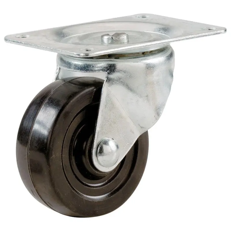 3 in. Soft Rubber Swivel Plate Caster with 175 lbs. Load Rating1.24 / each