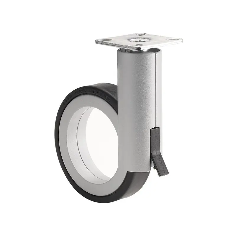3-17/32 in. black and Aluminum Swivel with Brake plate Caster, 132 lb. Load Rating1.0000 / each