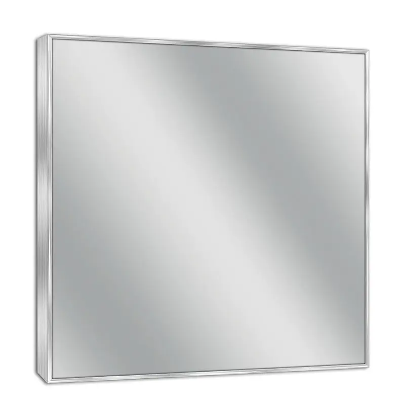 30 in. W x 36 in. H Spectrum Metal Framed Wall Mirror in Brush NickelBrush nickel / 24