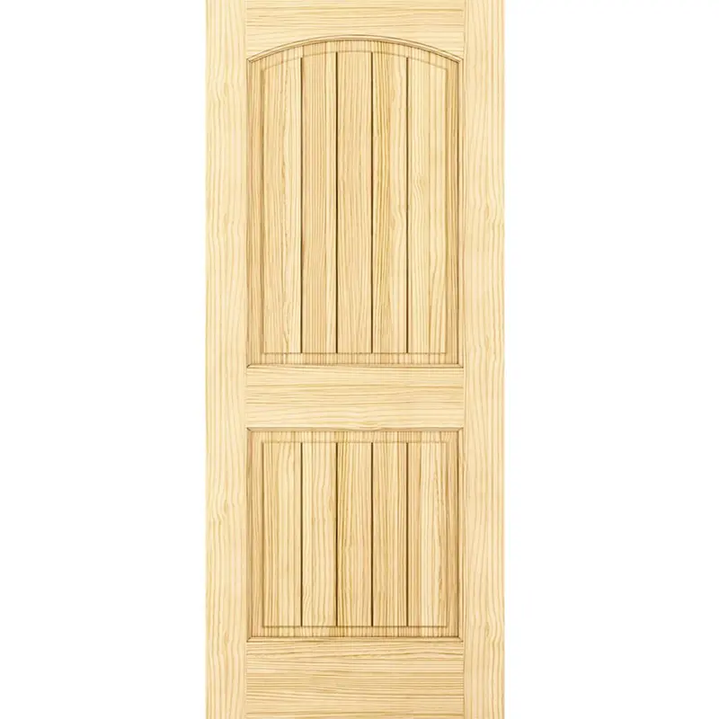 30 in. x 80 in. Unfinished 2 Panel Arch Top V-Groove Solid Core Pine Interior Door Slab41 / each