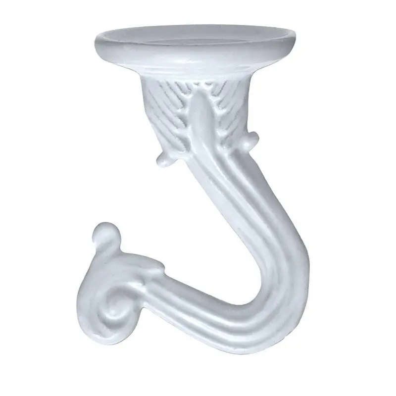 30 lb. White Enamel Swag Hooks (2-Pack)