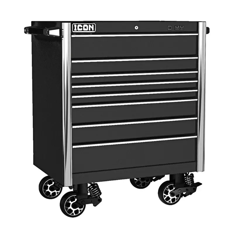 36 in.  x 25 in.  Professional Roller Cabinet - Black