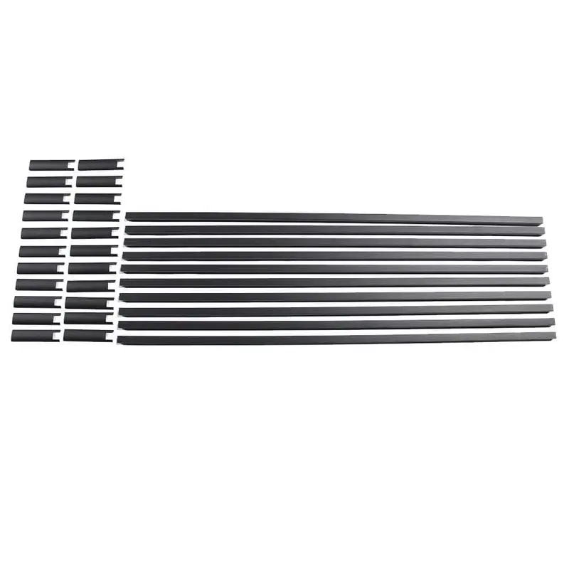 4 ft. Textured Black Aluminum Level Picket and Spacer Set with 42 in. Finished Railing Height5 / package