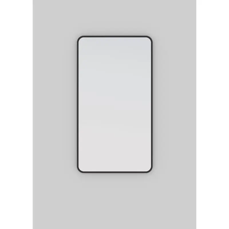 40 in. x 22 in. Radius Corner Black Stainless Steel Framed MirrorPink / 22.5