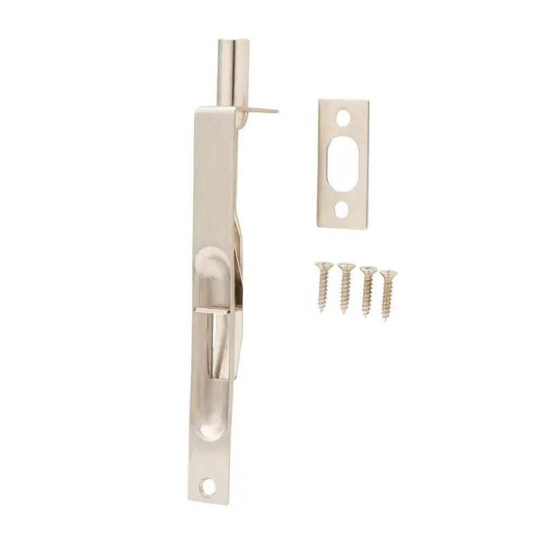 6 in. Satin Nickel Square Corner Flush BoltSatin Nickel / 0.29
