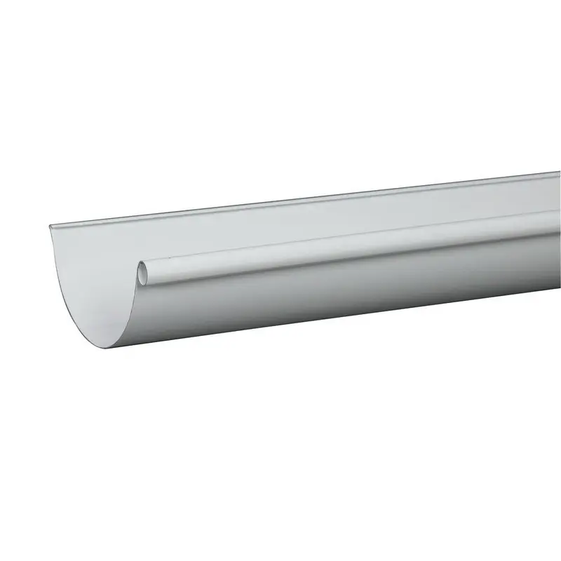 6 in. x 10 ft. White Aluminum High Gloss 80 Degree Gutter