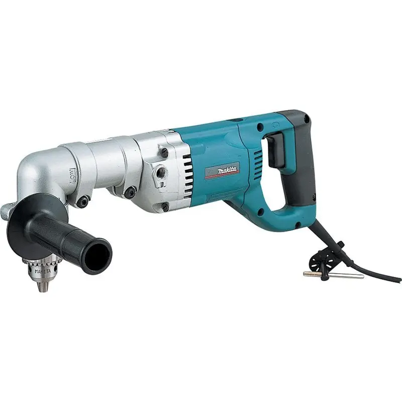 7.5 Amp 1/2 in. Corded 2-Speeds Reversible Angle Drill with Chuck Key Side Handle and Tool Case8.1 / each