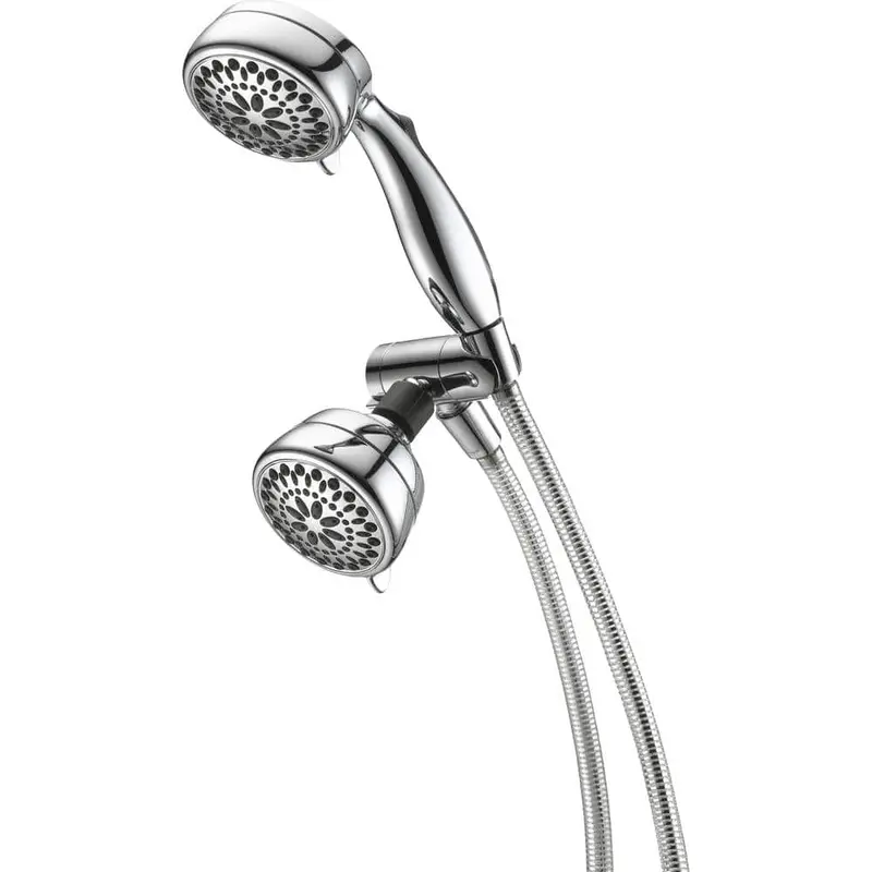 7-Spray 3.4 in. Dual Wall Mount Fixed and Handheld Shower Head in Chrome2.086 / each