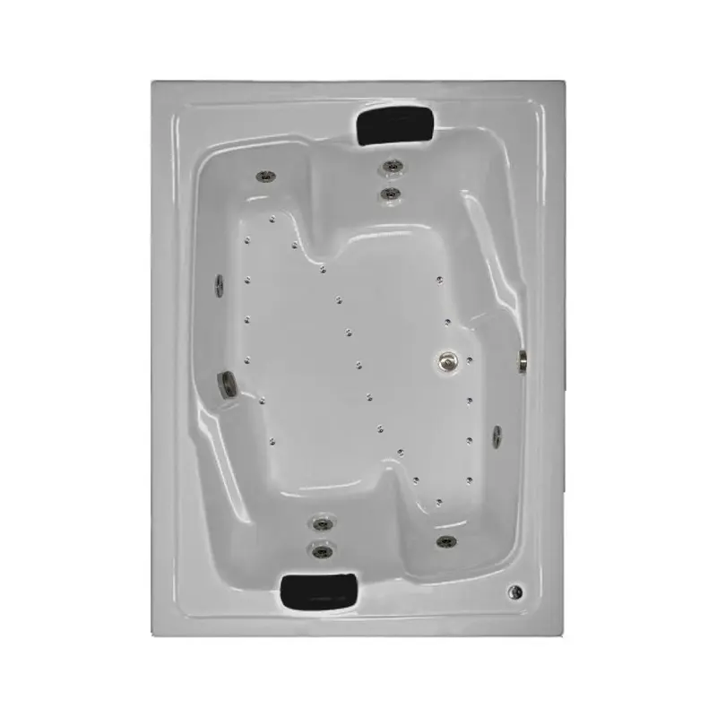 72 in. Acrylic Rectangular Drop-in Combination Bathtub in WhiteBone / Center / 159
