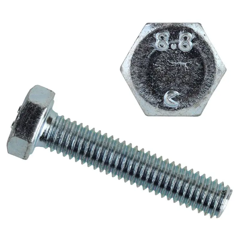 8 mm-1.25 x 25 mm Zinc-Plated Metric Hex Bolt