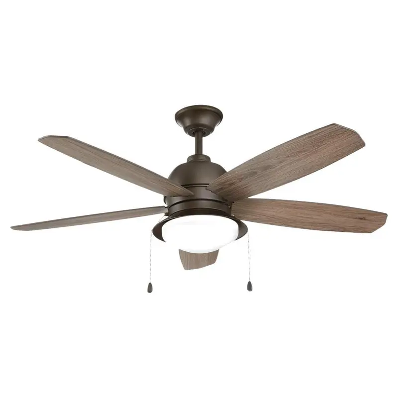 Ackerly 52 in. Integrated LED Indoor/Outdoor Bronze Ceiling Fan with Light KitBrushed Nickel