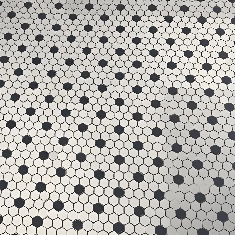 Adelaide Hexagon Black and White Dot 10.16 in. x 11.71 in. Matte Porcelain Floor and Wall Tile (12.45 sq. ft./Case)Adelaide Hexagon Black and White / case//sq. ft.