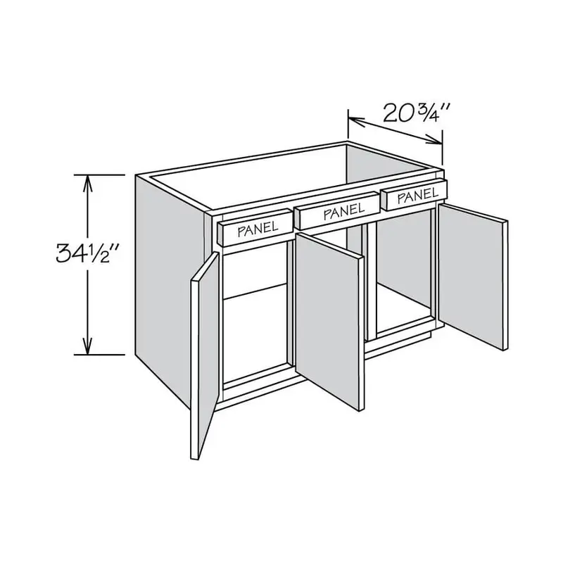 allen   roth Stonewall 48-in Stone Bathroom Vanity Cabinet