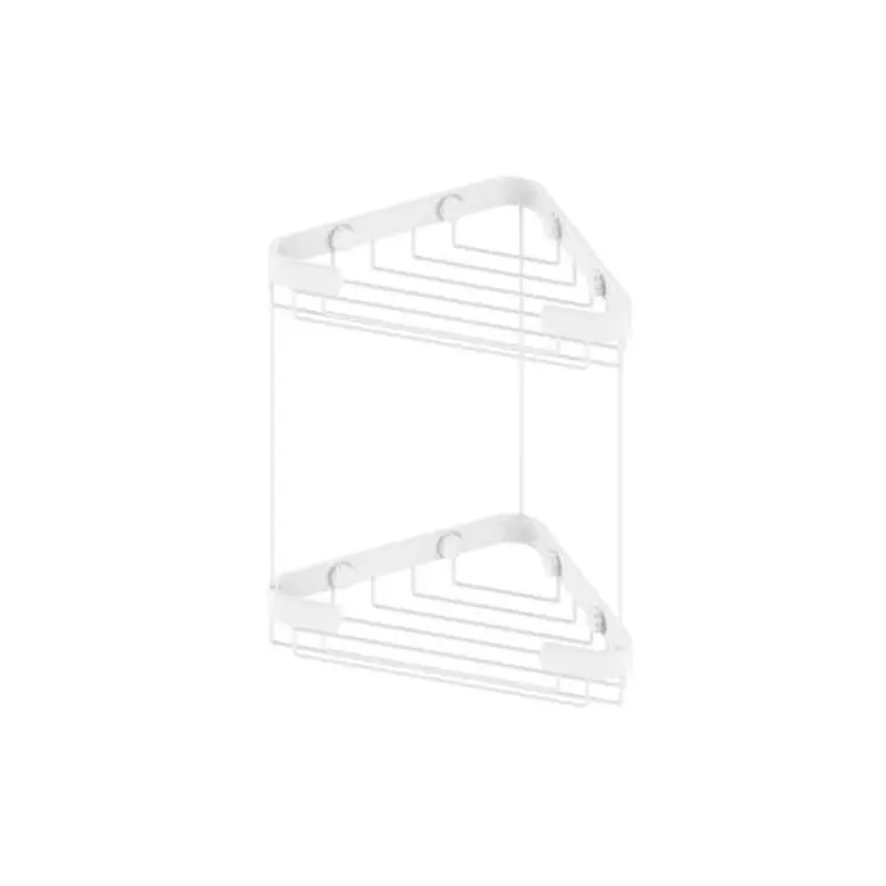 Allied Brass 1.7-in H Screw Mount Solid Brass Matte White Hanging Shower Caddy