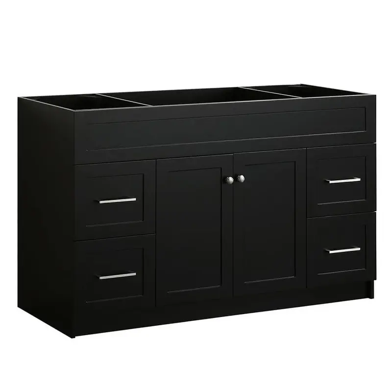 ARIEL Hamlet 54-in Black Bathroom Vanity CabinetBlack