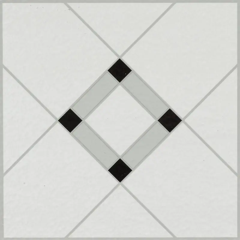 Armstrong Lattice Lane Black/White 12 in. x 12 in. Residential Peel and Stick Vinyl Tile Flooring (45 sq. ft. / case)sq. ft.