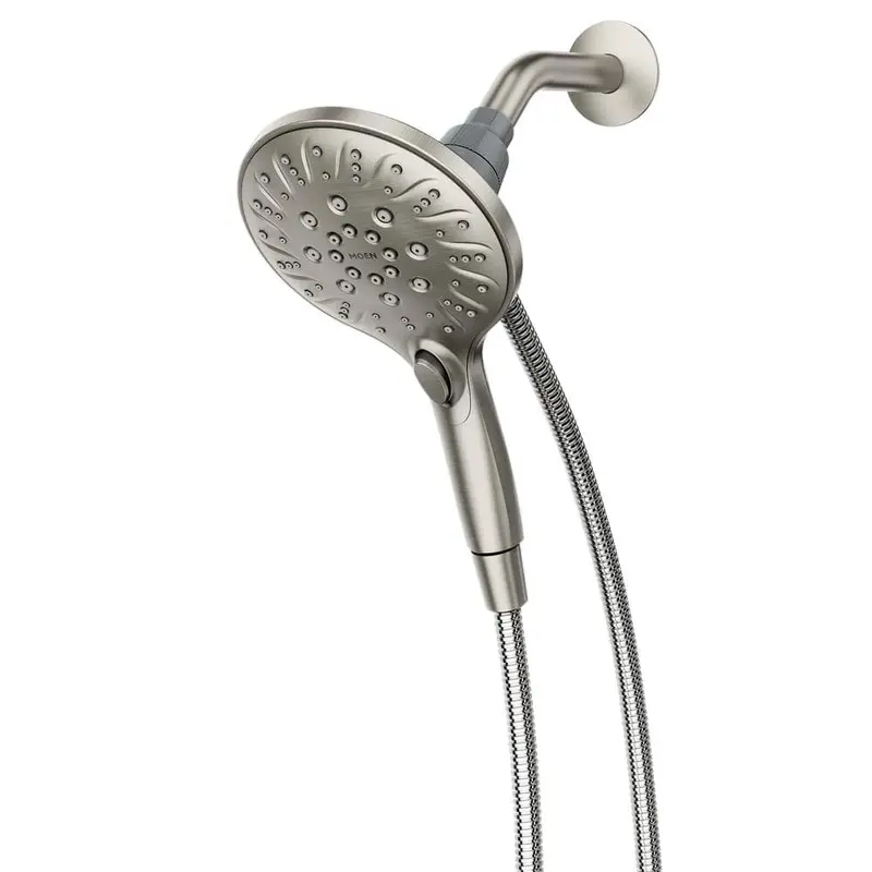 Attract with Magnetix 6-Spray 5.5 in. Single Wall MountHandheld Adjustable Shower Head in Spot Resist Brushed NickelChrome / 2.10