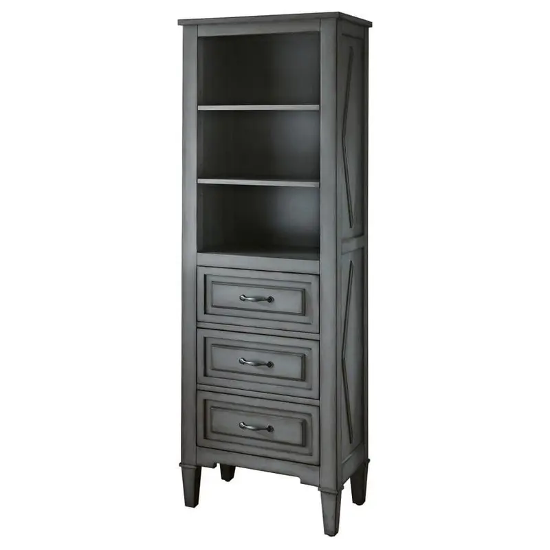 Avanity Kelly 22-in W x 65-in H x 15-in D Grayish-blue Poplar Freestanding Linen Cabinet