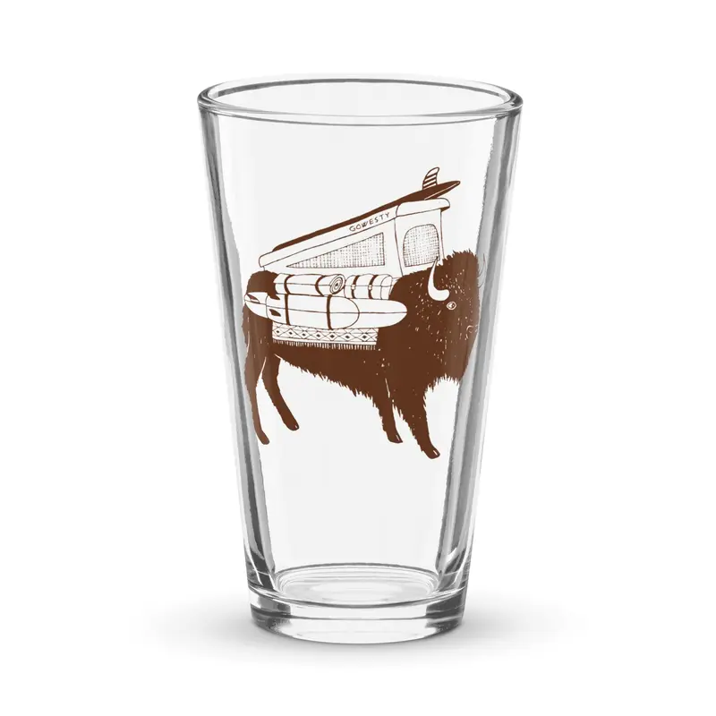Buffalo Roam Shaker Pint Glass