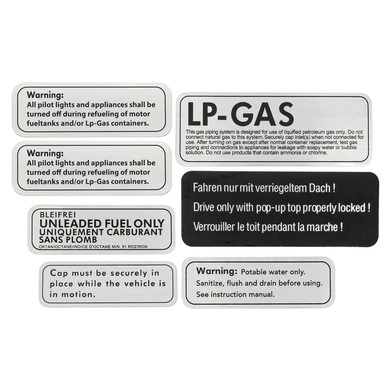 Camper Label Decal Set