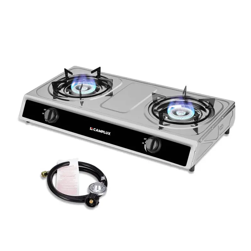 Camplux 2 Burners Outdoor Gas Stove with Auto Ignition