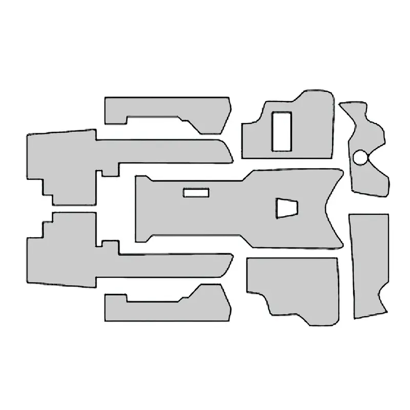 Replacement Carpet Kit for Front Cab Area [Vanagon]Black