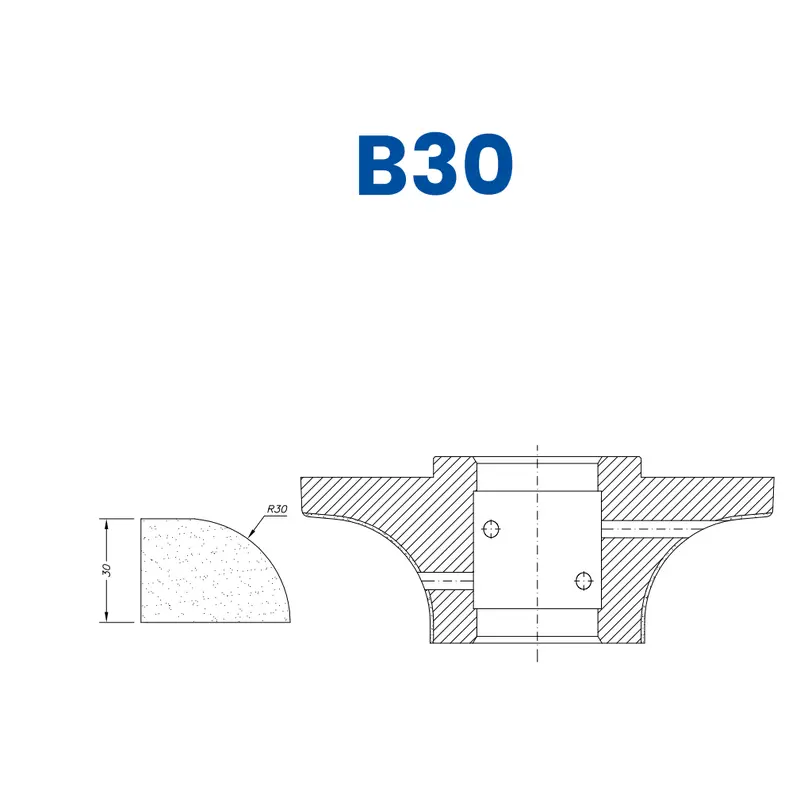 B30 (30mm Demi Bullnose - Line 60 (Bore 35))EHS Kit (All materials high speed) / Breaker