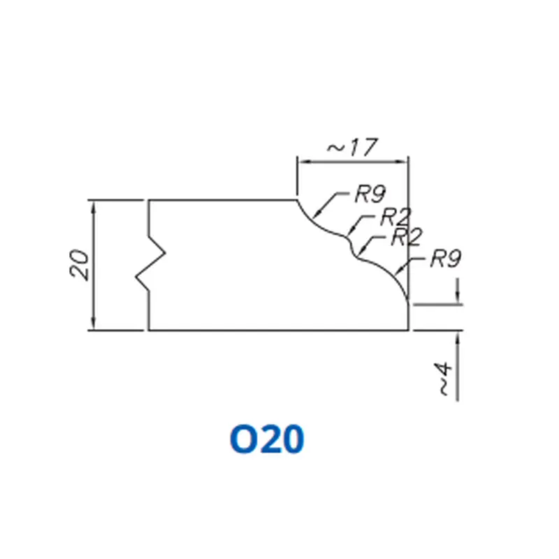 O20(20mm Cove Dupont - Router Bits)Standard Full Kit (BITS) / Breaker