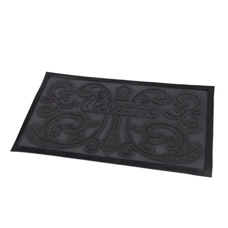Royalford Rectangular Rubber Door Mat 45x75cm with Non-Slip Base | RF9560