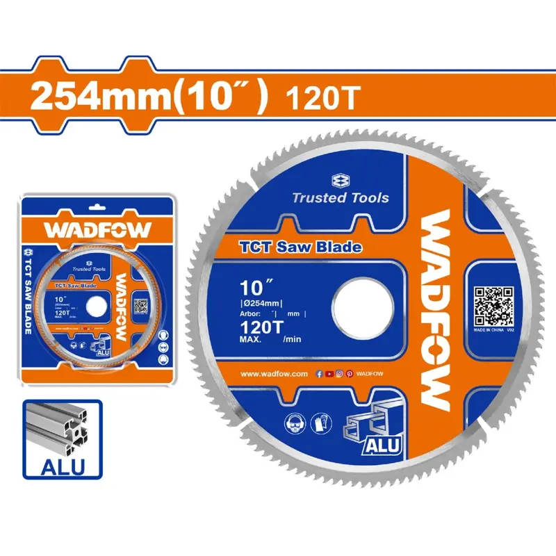 WADFOW 10-Inch 120T TCT Aluminum Cutting Saw Blade | WTC2K04