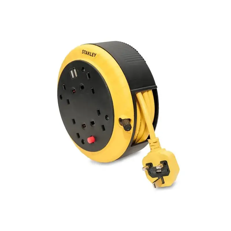 Stanley Cable Reel 240V 4-Socket 5m