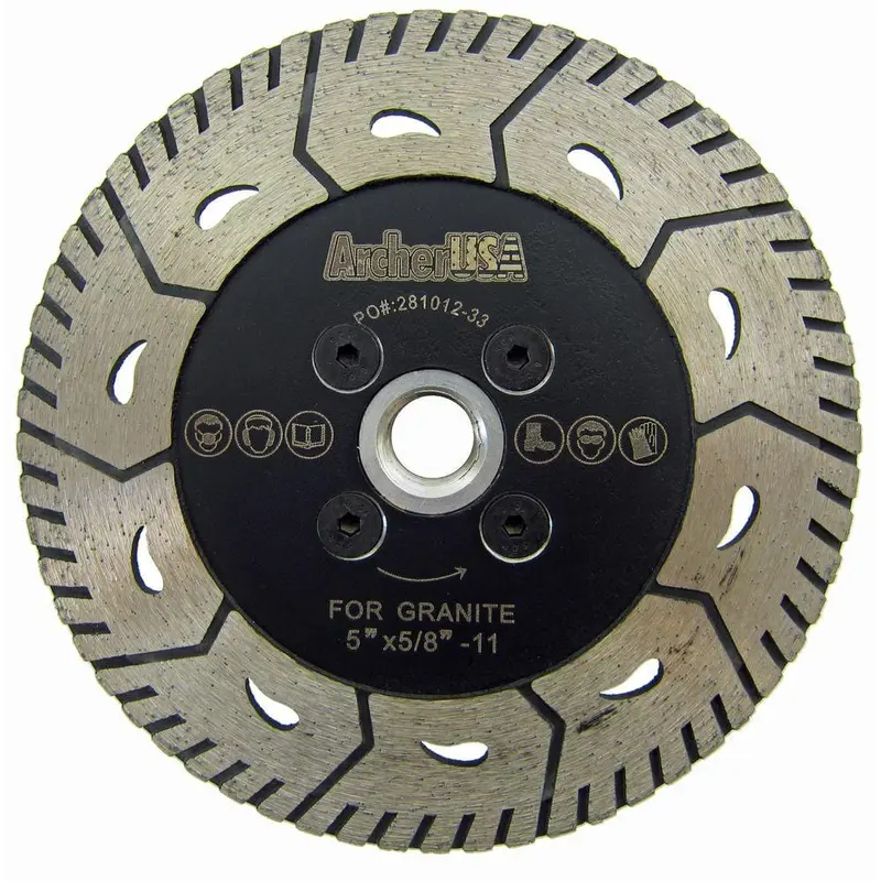 Archer USA 5 in. 2-in-1 Turbo Diamond Blade for Both Cutting and Grindingeach