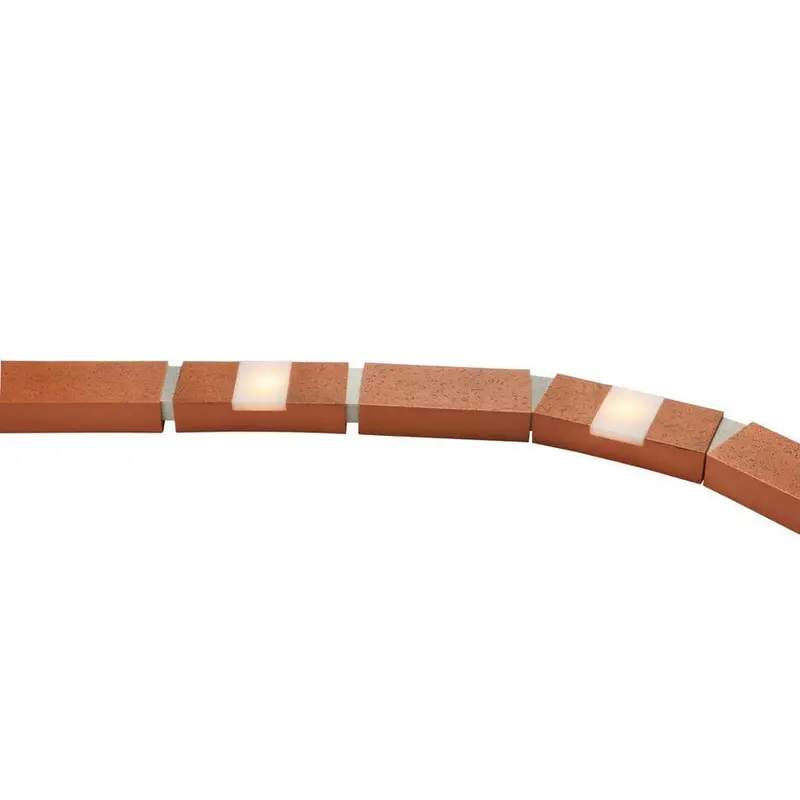 Argee 20 ft. Decorative Plastic Brick Edging with 4 Solar Lighted Bricks10 / box