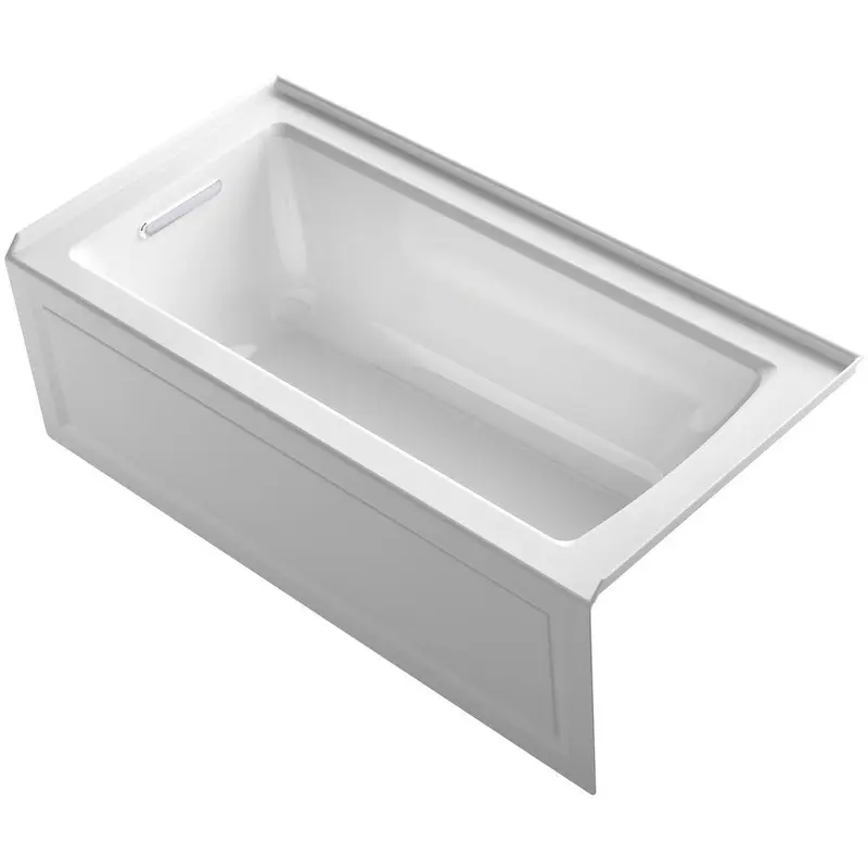 Archer 60 in. Left-Hand Drain Rectangular Alcove Bathtub in WhiteWhite / Left / 72.80