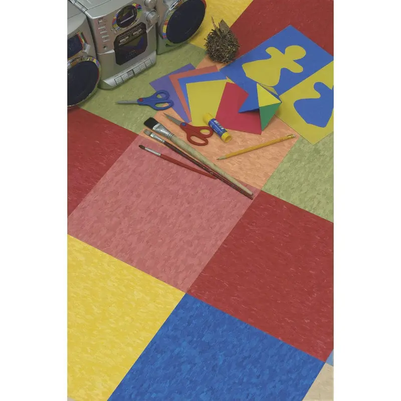 Armstrong Flooring Imperial Texture 45-Piece Carribean Blue Commercial VCT Tilesq/ft