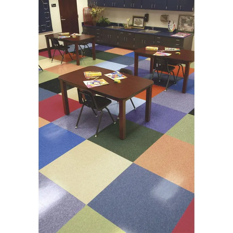 Armstrong Flooring Imperial Texture 45-Piece Serene Blue Commercial VCT Tilesq/ft